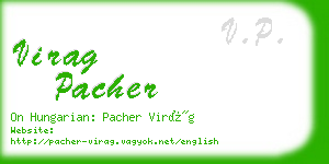 virag pacher business card